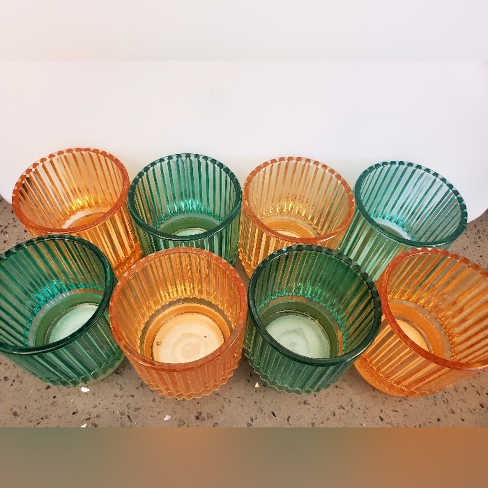 8 Colorful Candle Votives - Picture 3 of 9